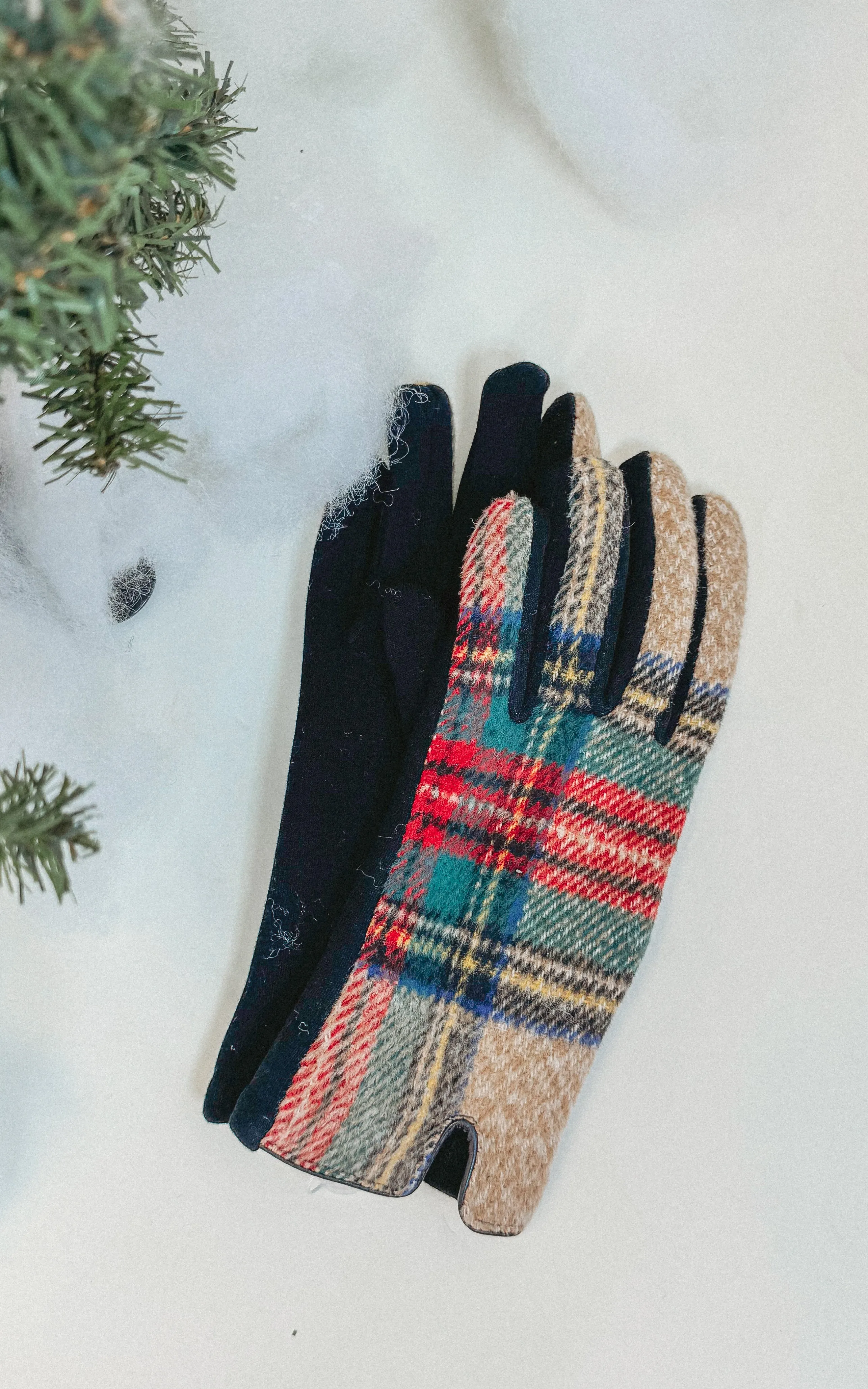 Symmetrical Plaidberry Gloves