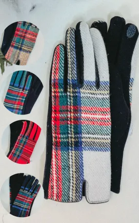 Symmetrical Plaidberry Gloves