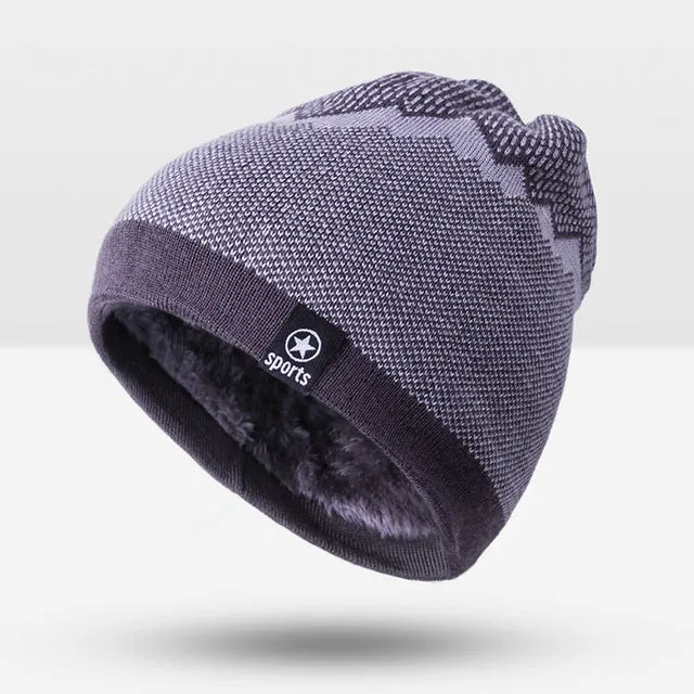 Warm Fashion Winter Hat For Men  - Black,Brown,Gray,Navy,Red