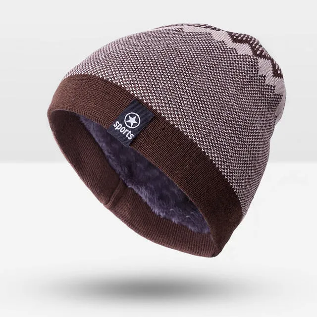 Warm Fashion Winter Hat For Men  - Black,Brown,Gray,Navy,Red