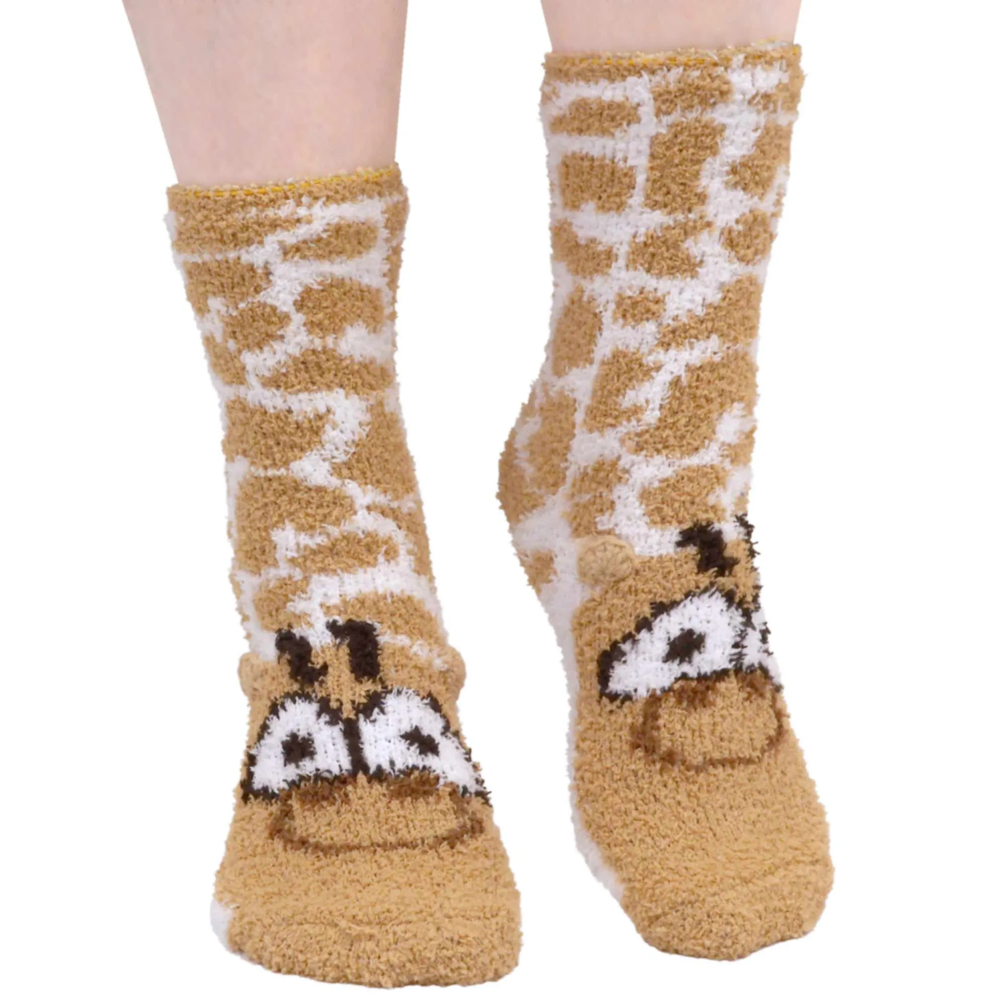 Women's Super Soft Cute Fuzzy Cozy Warm Animal Cabin Crew Socks