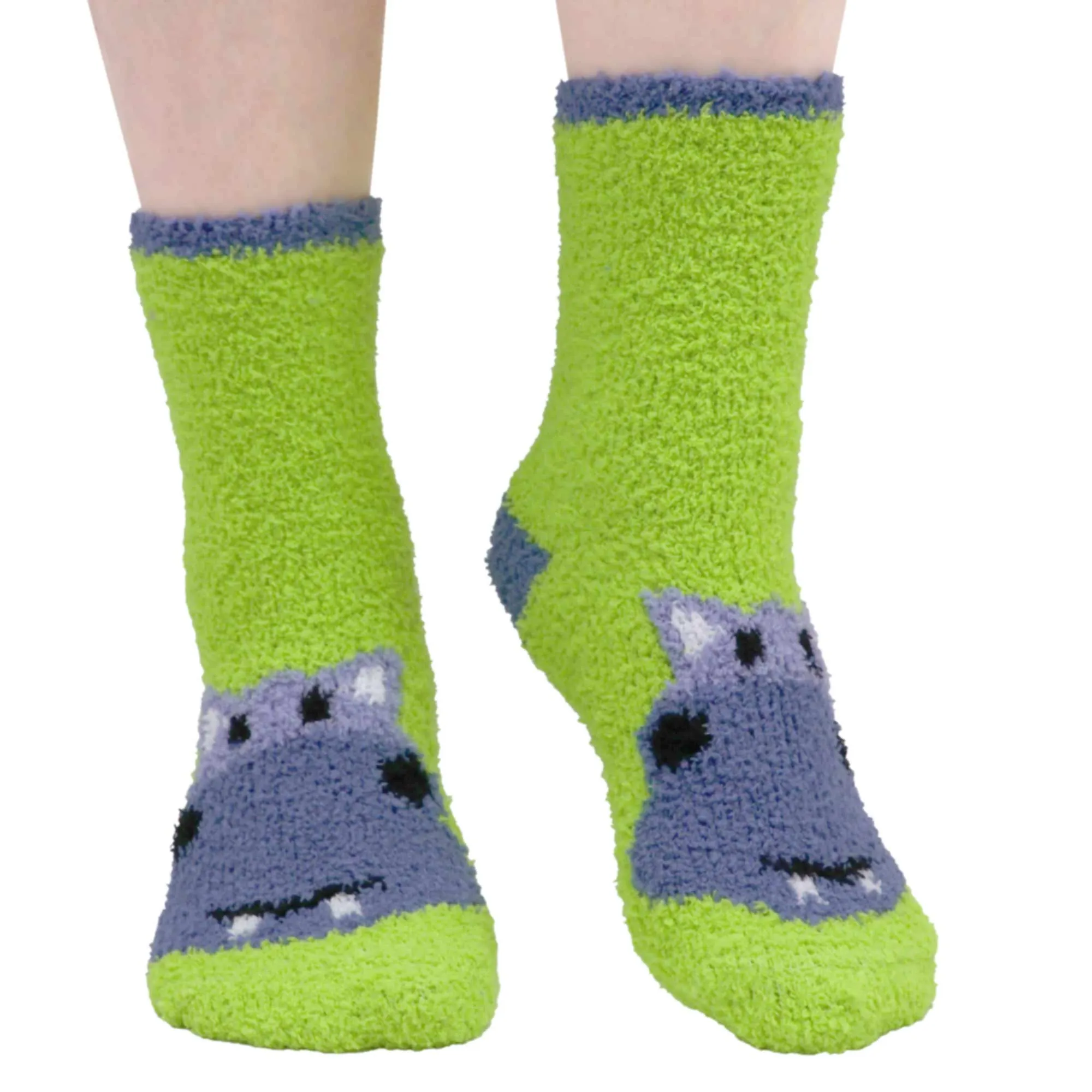 Women's Super Soft Cute Fuzzy Cozy Warm Animal Cabin Crew Socks