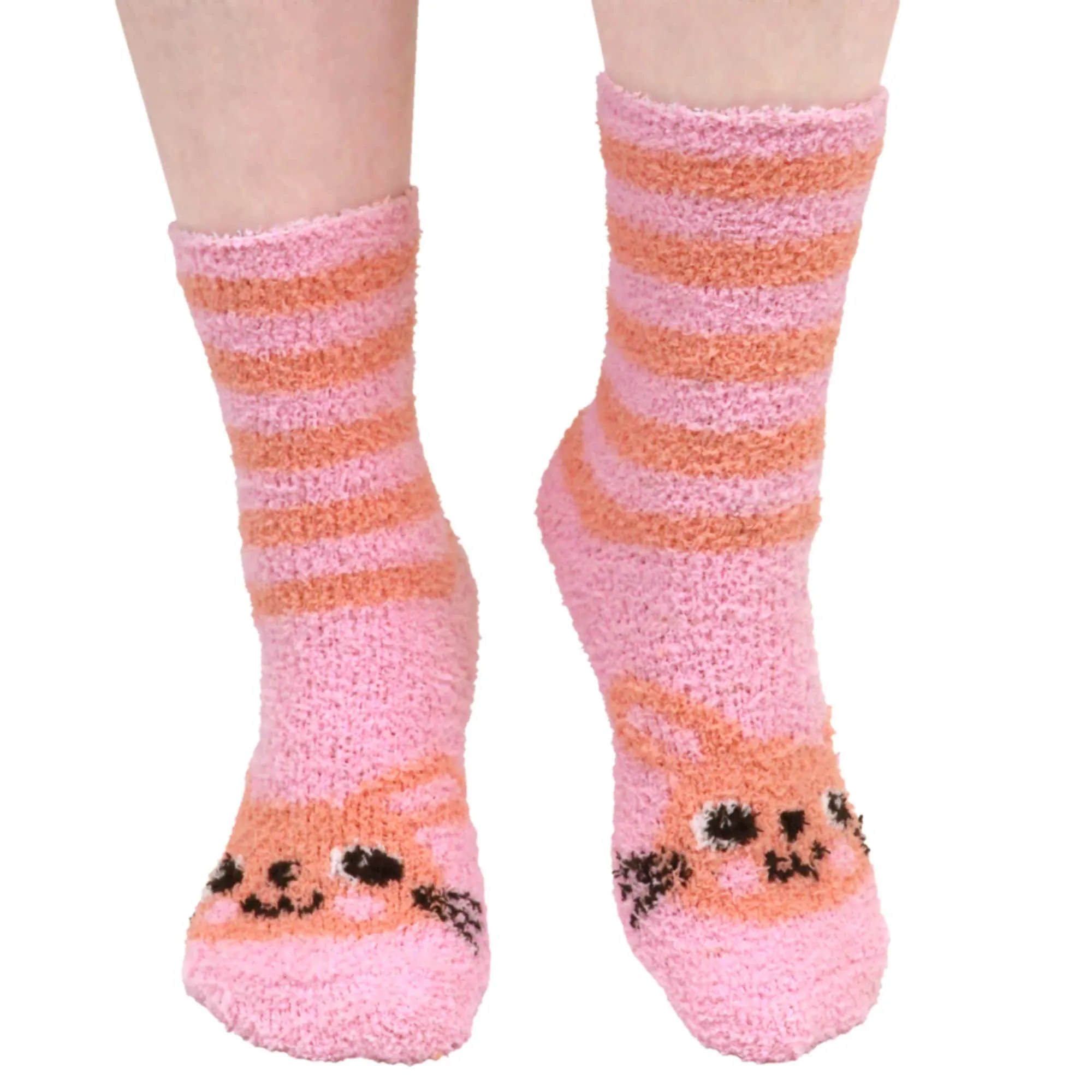 Women's Super Soft Cute Fuzzy Cozy Warm Animal Cabin Crew Socks