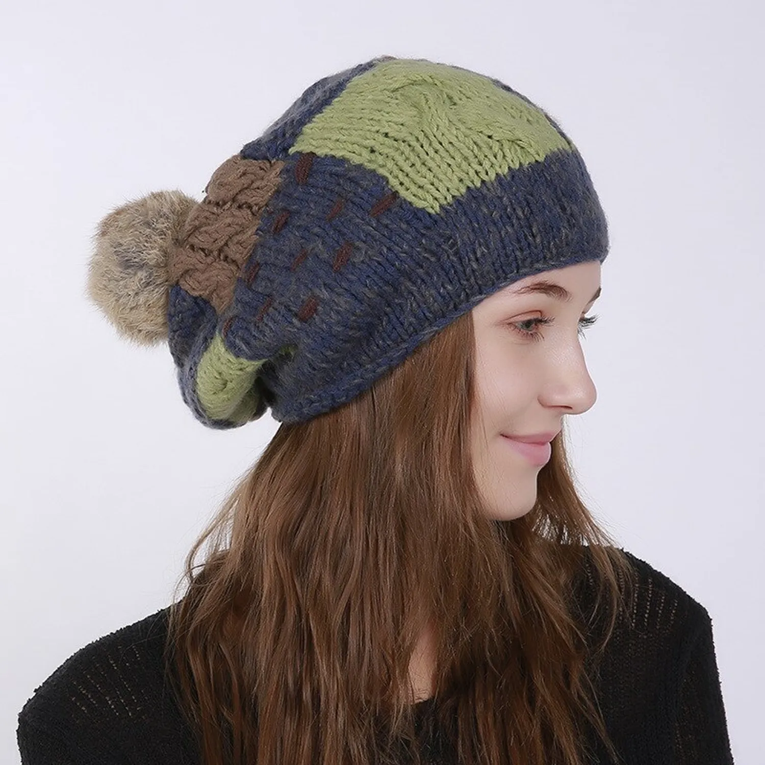 Women's Winter Warm Hat With Pompom