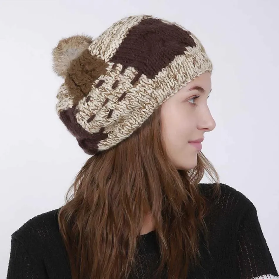 Women's Winter Warm Hat With Pompom