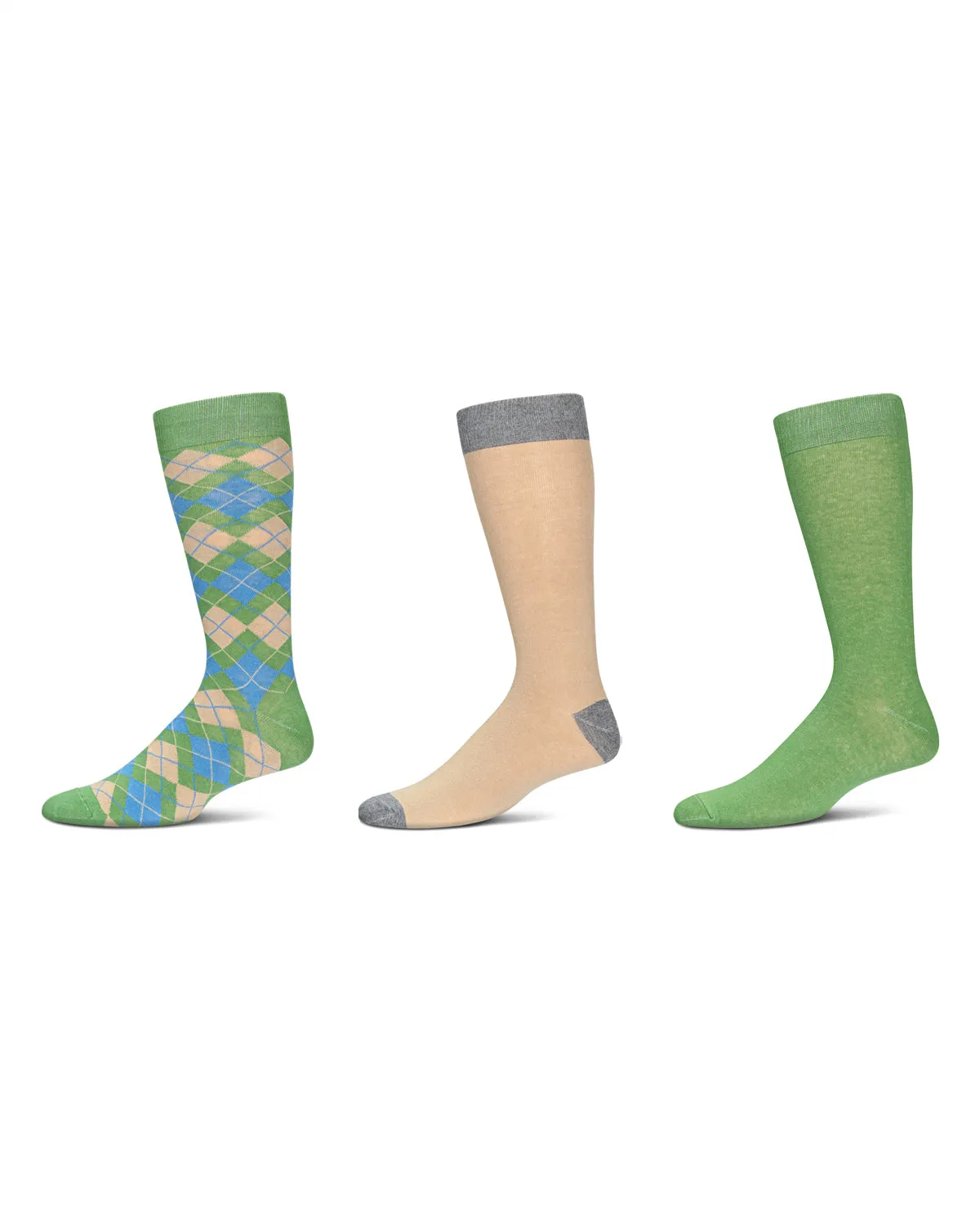 Zag Twist Cotton Blend Crew Sock 3 Pack