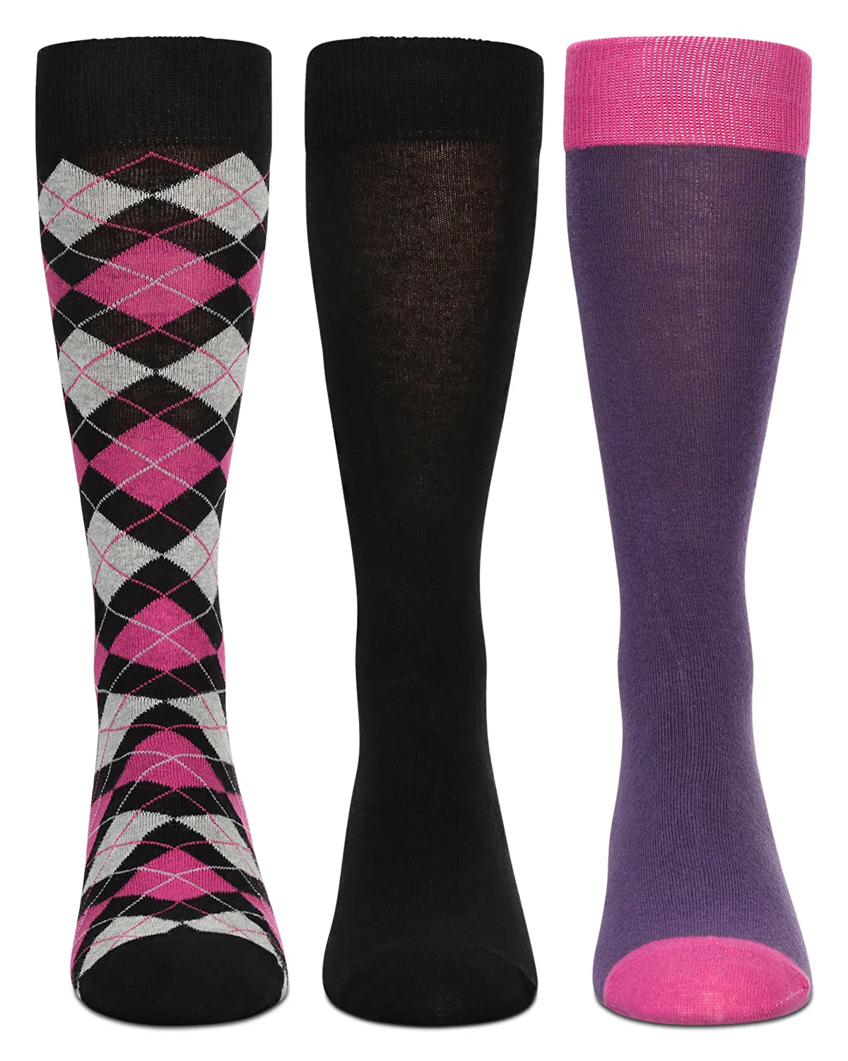 Zag Twist Cotton Blend Crew Sock 3 Pack