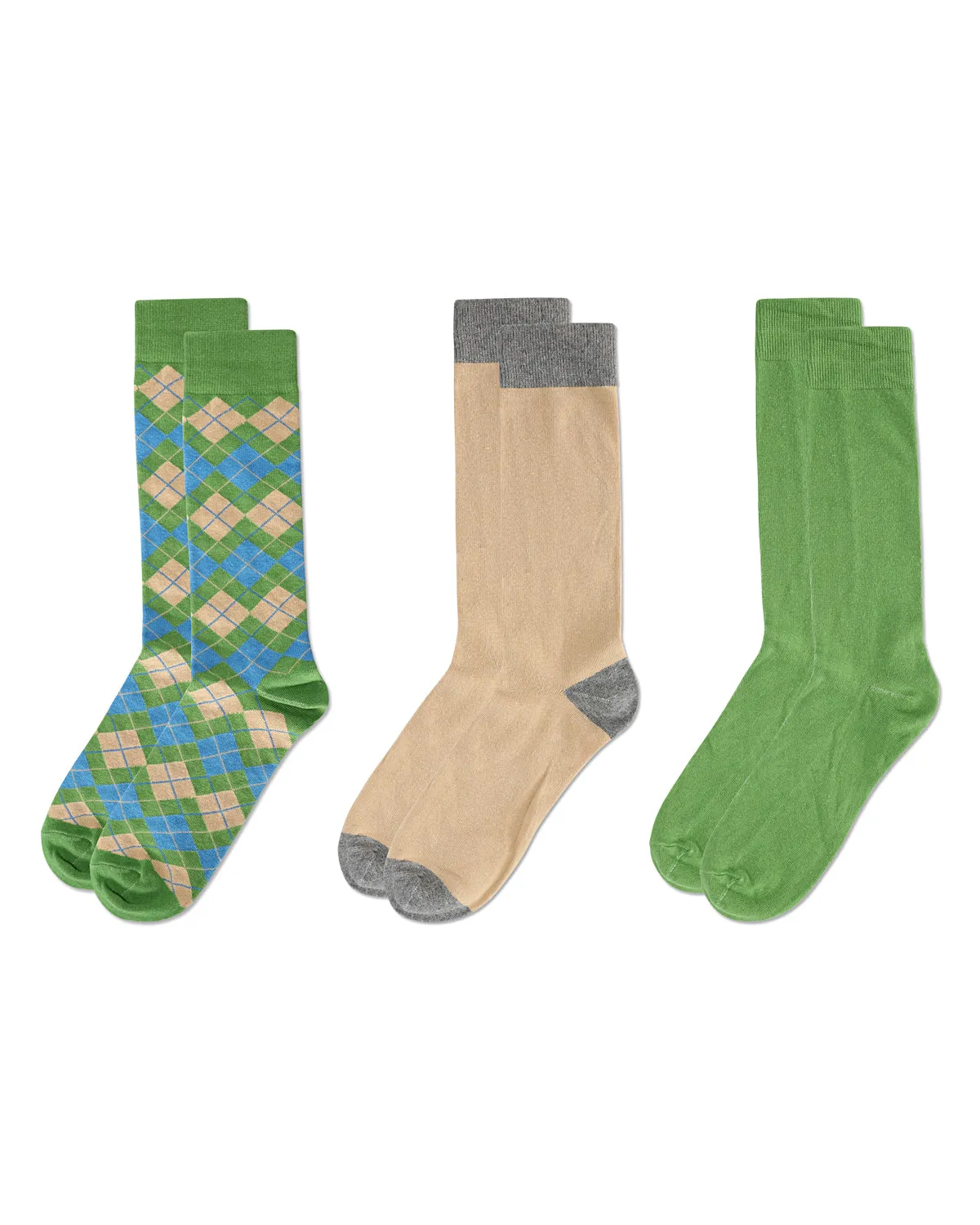 Zag Twist Cotton Blend Crew Sock 3 Pack