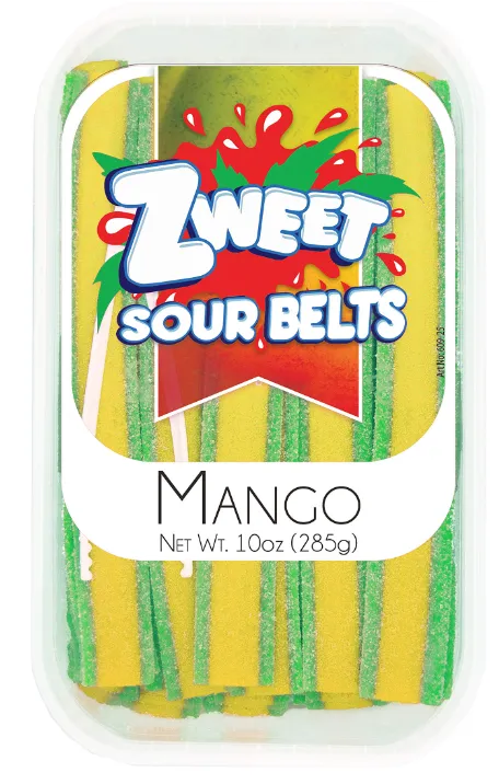 Zweet Sour Belts Mango 10oz